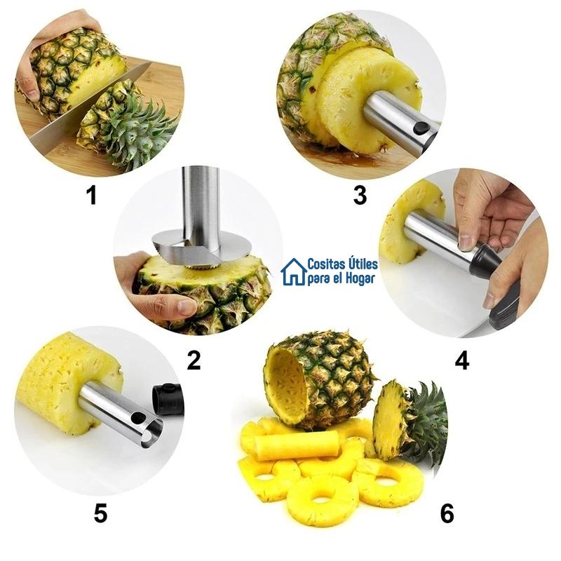 Uso del Cortador de Piña Paso a Paso Cómo usar el cortador de piña manual paso a paso