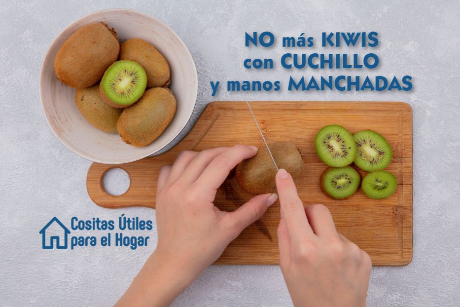 Cortador de Kiwis Fácil y Limpio Cortador de kiwis para pelar y cortar sin mancharse las manos