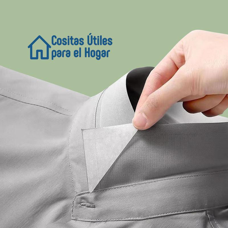 Colocar Pegatinas en Cuello de Camisa Pegatinas para cuello de camisa colocándose fácilmente