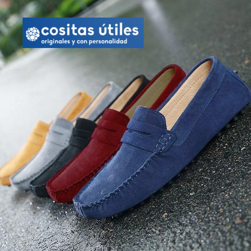 Mocasines de ante para hombre hechos a mano en distintos colores