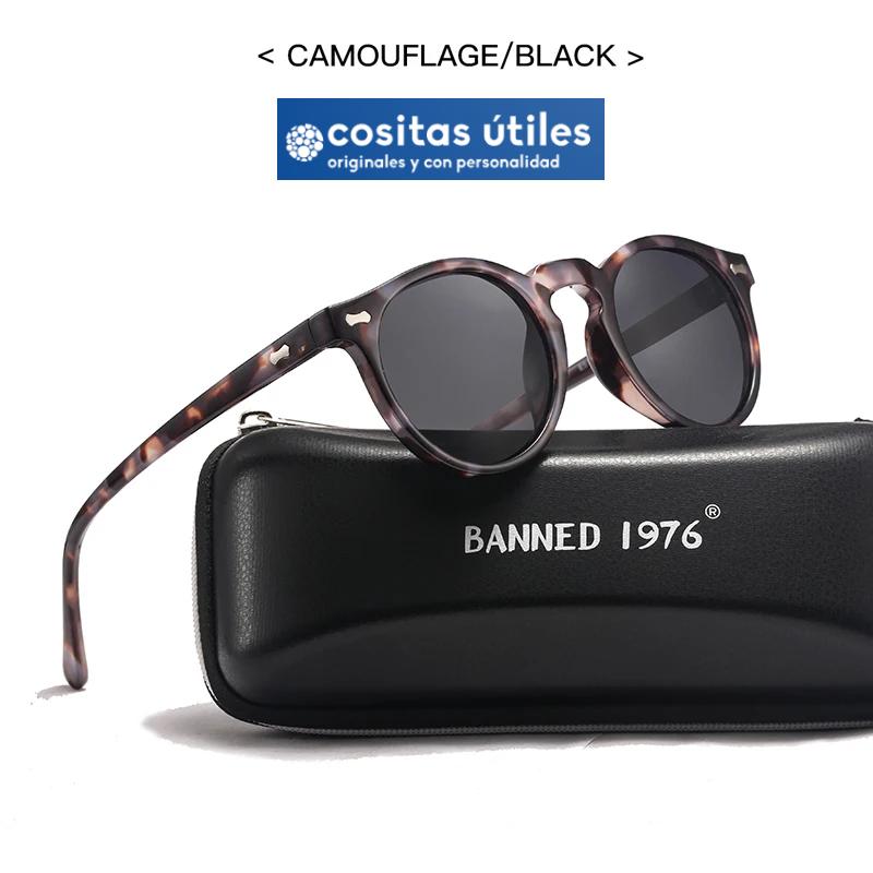 Gafas Vintage Polarizadas Camuflaje Negro Gafas de sol polarizadas vintage camuflaje negro unisex UV400