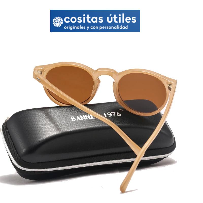 Gafas Vintage Polarizadas Beige con Lentes Oscuras Gafas de sol polarizadas vintage beige con lentes oscuras unisex UV400