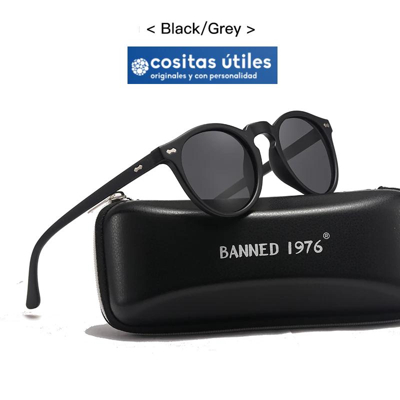 Gafas Vintage Polarizadas Negras Gafas de sol polarizadas vintage negras unisex UV400