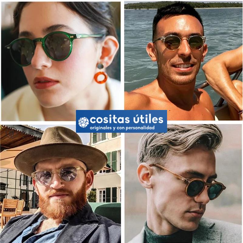 Gafas Vintage Polarizadas en Hombre y Mujer Hombre y mujer con gafas de sol polarizadas vintage unisex UV400