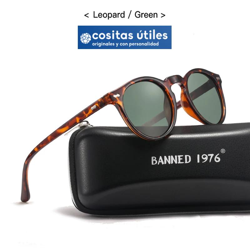 Gafas Vintage Polarizadas Carey con Lentes Verdes Gafas de sol polarizadas vintage carey con lentes verdes unisex UV400