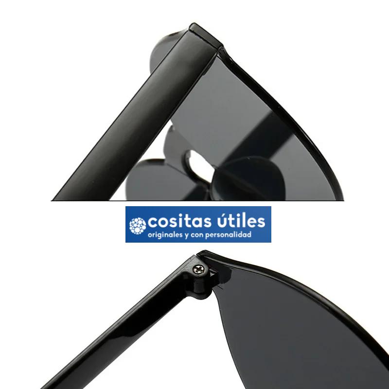Gafas Ovaladas Sin Montura Negras Gafas de sol ovaladas sin montura unisex en color negro