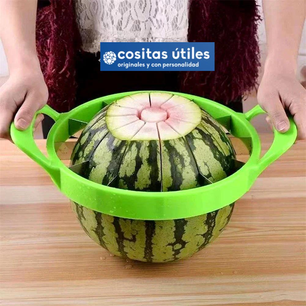 Cortador de Sandía con Asas Cortador de melón y sandía manual con asas laterales para cortar fruta grande