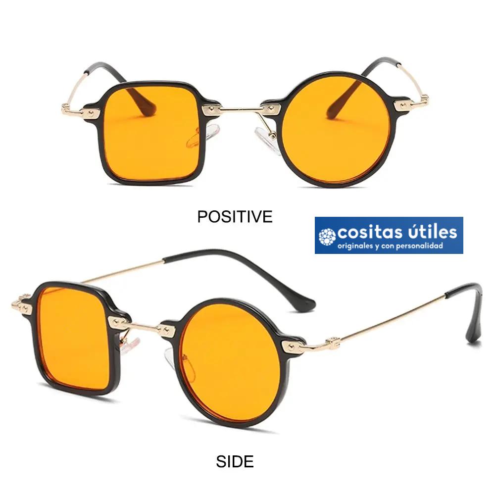 Gafas de Sol Asimétricas Naranjas Gafas de sol asimétricas con lentes naranjas