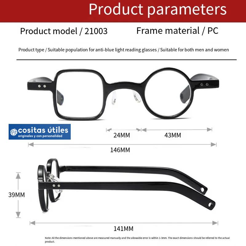 Gafas de lectura de alta calidad, Unisex, ultraligeras, irregulares, cuadradas, redondas, de alta definición, antiluz azul, para presbicia Gafas de lectura de alta calidad, Unisex, ultraligeras, irregulares, cuadradas, redondas, de alta definición, antiluz azul, para presbicia
