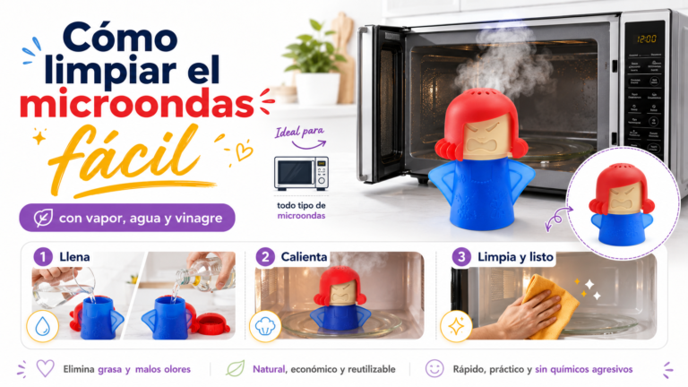 Cómo limpiar el microondas fácil con limpiador a vapor Angry Mama