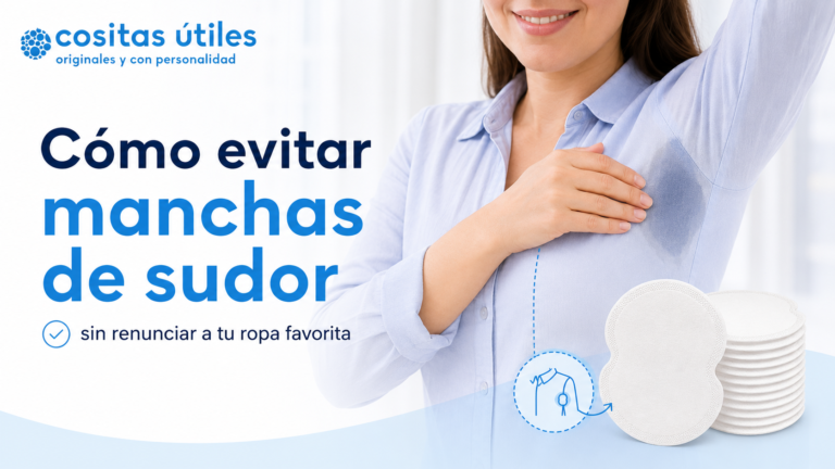 Almohadillas invisibles para axilas que ayudan a evitar manchas de sudor en la ropa